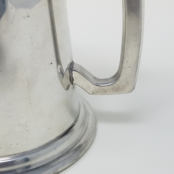 Vintage B.F.S Mug/Cup English Pewter See Through Bottom Tankard Made In England - Picture 4 of 12